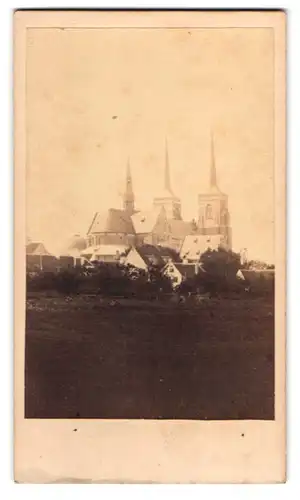 Fotografie A. W. Rörbye, Roeskilde, Ansicht Roskilde, Rückansicht des Dom