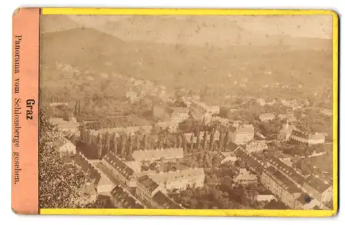 Fotografie unbekannter Fotograf, Ansicht Graz, Panorama vom Schlossberge gesehen