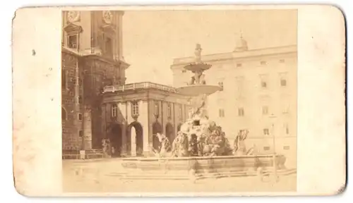 Fotografie Baldi & Würthle, Salzburg, Ansicht Salzburg, Brunnen an der Residenz