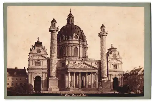 Fotografie unbekannter Fotograf, Ansicht Wien, die Carlskirche