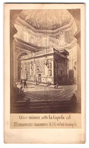 Fotografie unbekannter Fotograf, Ansicht Loreto, Heilige Haus, arco minore cotto la Cupola com Monumento
