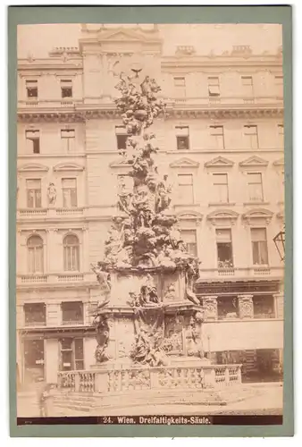 Fotografie unbekannter Fotograf, Ansicht Wien, die Dreifaltigkeits-Säule