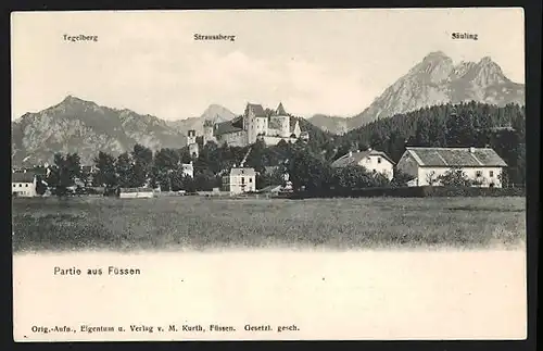 AK Füssen, Tegelberg, Straussberg, Säuling