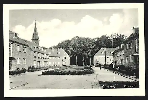 AK Pinneberg, Rosenhof mit Kirche