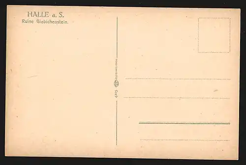 AK Halle a. S., Ruine Giebichenstein