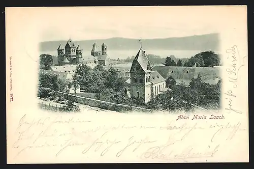 AK Maria Laach, Abtei aus der Vogelschau