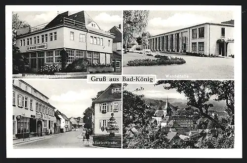 AK Bad-König, Badehaus Fafnirbrunnen, Wandelhalle, Totalansicht