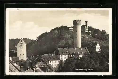 AK Ravensburg /Württ., Ortsansicht mit Burg