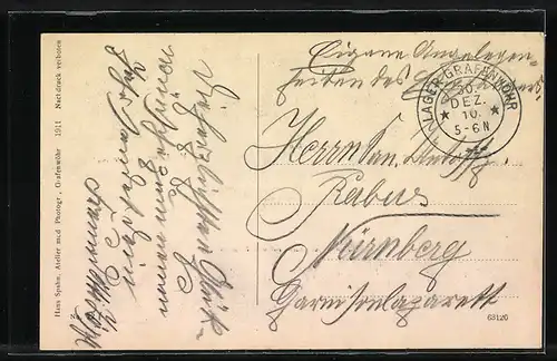 AK Grafenwöhr, Militärgasthof, Militärforsthaus und Wasserturm