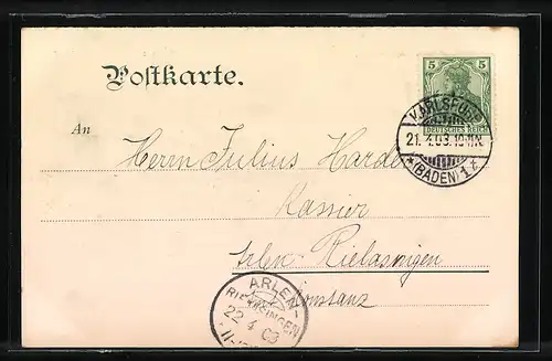 AK Karlsruhe, An der Grossh. Baugewerkeschule