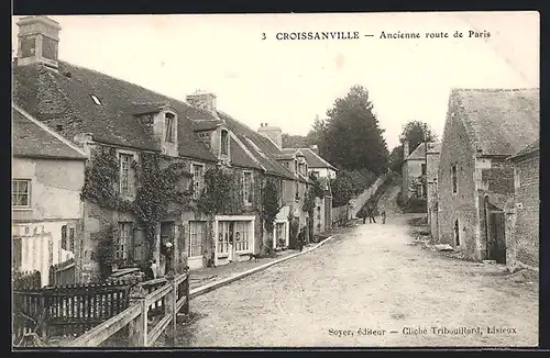 AK Croissanville, Ancienne route de Paris
