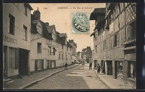 AK Lisieux, La Rue de Livarot
