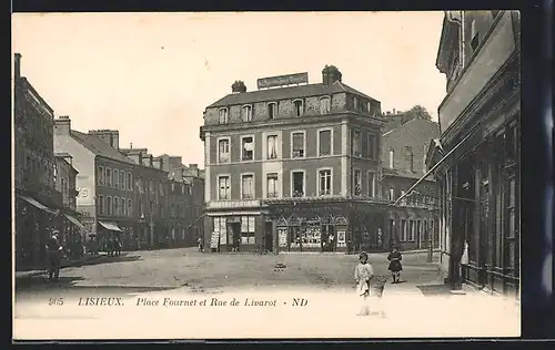 AK Lisieux, Place Fournet et Rue de Livarot