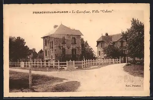 AK Franceville-Plage, Le Carrefour, Villa Colette