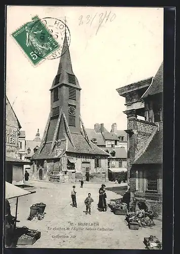AK Honfleur, Le clocher de l`Eglise Sainte-Catherine