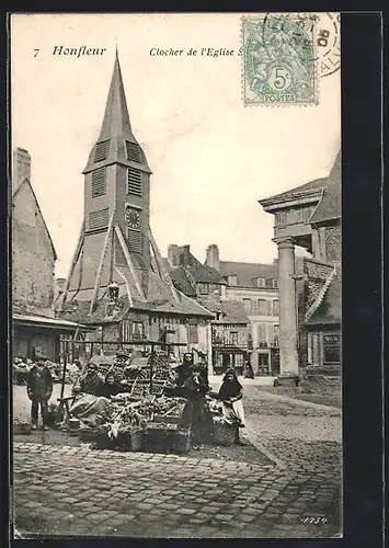 AK Honfleur, Clocher de l`Eglise