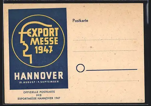 Künstler-AK Hannover, Export-Messe 1947