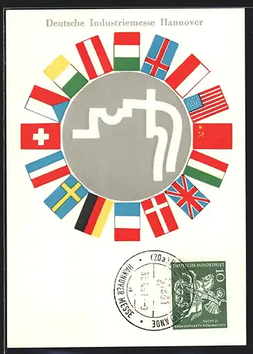 Künstler-AK Hannover, Deutsche Industriemesse 1961