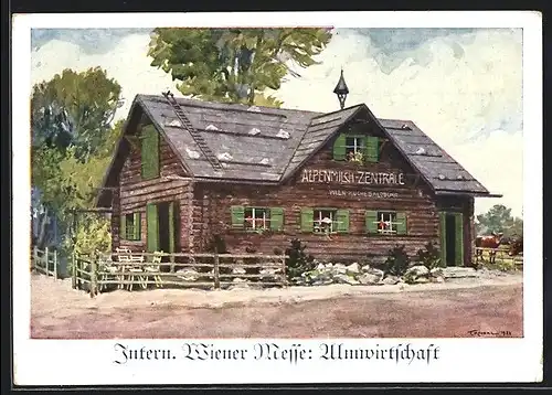 Künstler-AK Wien, Internationale Messe, Almwirtschaft