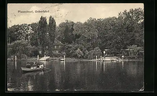 AK Berlin-Wannsee, Pfaueninsel, Überfahrt