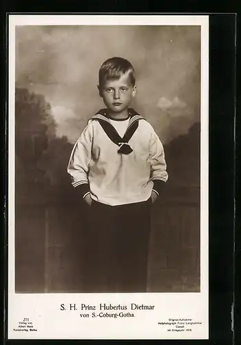 AK Prinz Hubertus Dietmar von Sachsen-Coburg-Gotha