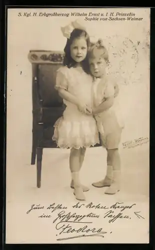 AK S. Kgl. H. Erbgrossherzog Wilhelm Ernst und I.H. Prinzessin Sophie von Sachsen-Weimar-Eisenach