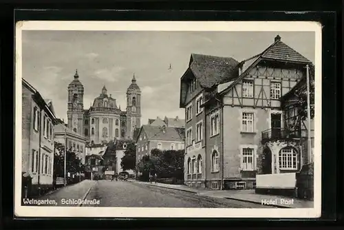 AK Weingarten, Hotel Post, Schlossstrasse
