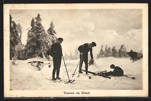 AK Tannen im Nebel, Skifahrer