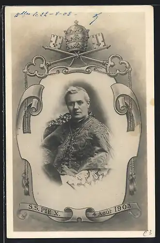 AK Portrait Papst Pius X.1903