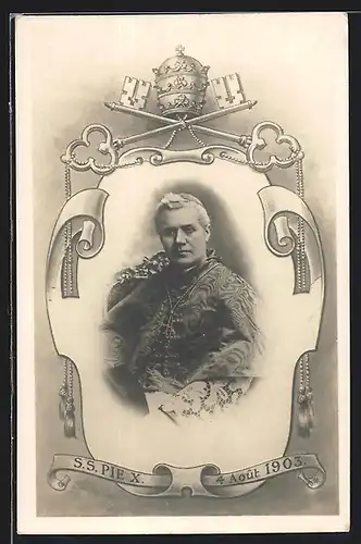 AK Portrait Papst Pius X.1903