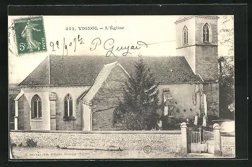 AK Vignol, L`Église, Motiv der Kirche