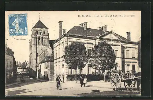 AK Cosne, Hotel de Ville et Eglise Saint-Jacques