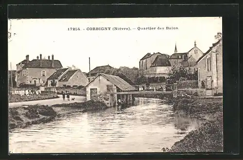 AK Corbigny, Quartier des Bains