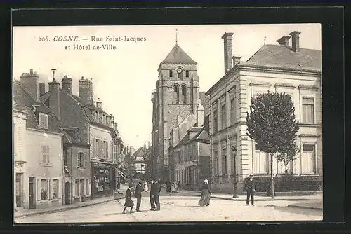 AK Cosne, Rue Saint-Jacques et Hotel de Ville