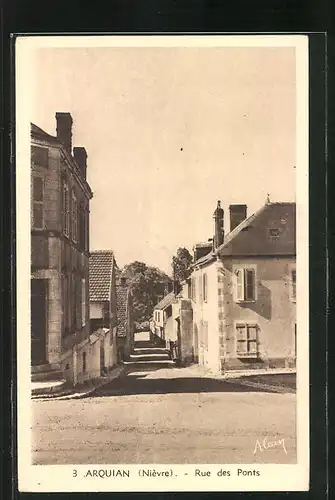 AK Arquian, Rue des Ponts, Strassenpartie