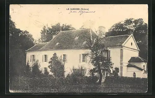 AK Le Jarrier, Gartenpartie mit Gebäudeansicht