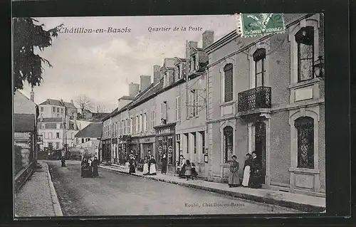 AK Chatillon-en-Bazois, Quartier de la Poste