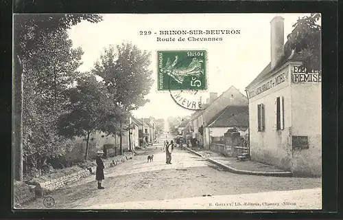 AK Brinon-sur-Beuvron, Route de Chevannes