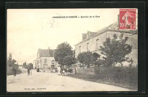 AK Vandenesse-St-Honoré, Quartier de la Gare, Strassenpartie