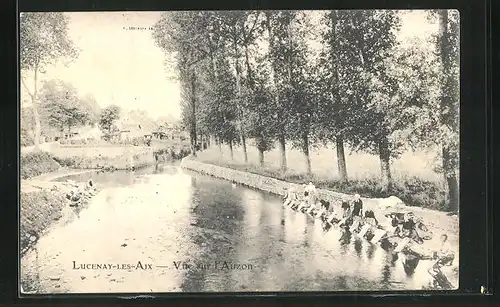 AK Lucenay-les-Aix, Vue sur l'Auzon