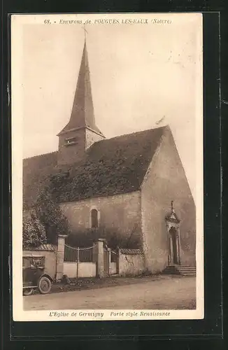 AK Germigny, L`Eglise, Porte style Renaissance