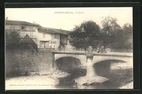 AK Lozanne, Le Pont, An der Brücke