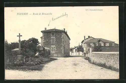 AK Fleurie, Route de Romanèche