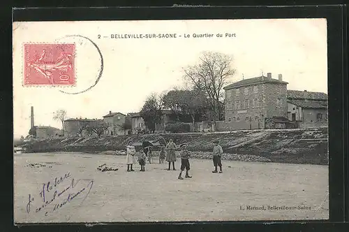 AK Belleville-sur-Saone, Le Quartier du Port
