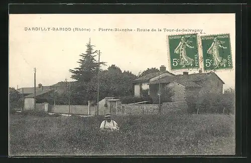 AK Dardilly-Bariod, Pierre Blanche, Route de la Tour de Salvigny