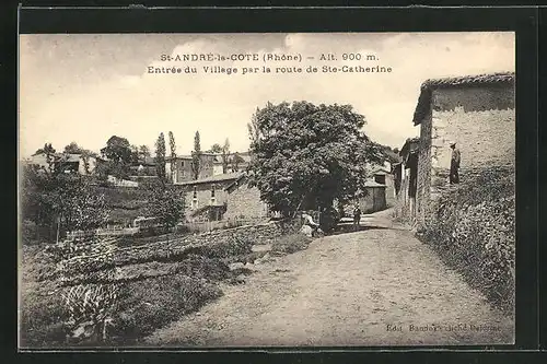 AK Saint-André-la-Cote, Entrée du Village par la route de Sainte-Catherine