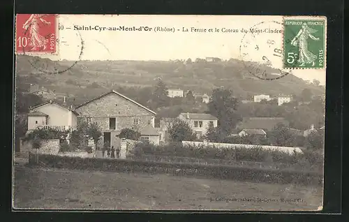 AK Saint-Cyr-au-Mont-d`Or, La Ferme et le Coteau du Mont-Cindre