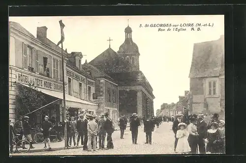 AK Saint-Georges-sur-Loire, Rue de l'Eglise