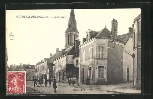 AK Louroux-Béconnais, Grande-Rue