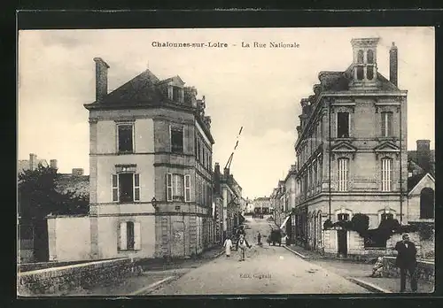 AK Chalonnes-sur-Loire, La Rue Nationale